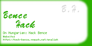 bence hack business card